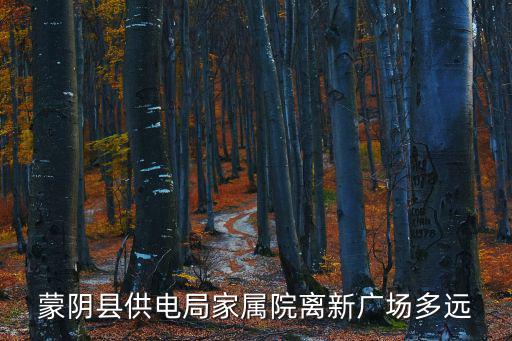 蒙陰縣供電局家屬院離新廣場多遠