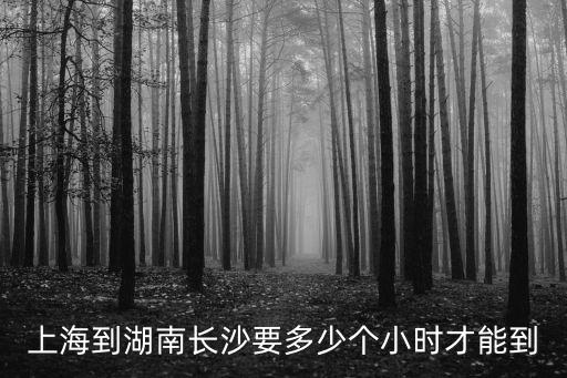 上海到湖南長沙要多少個小時才能到