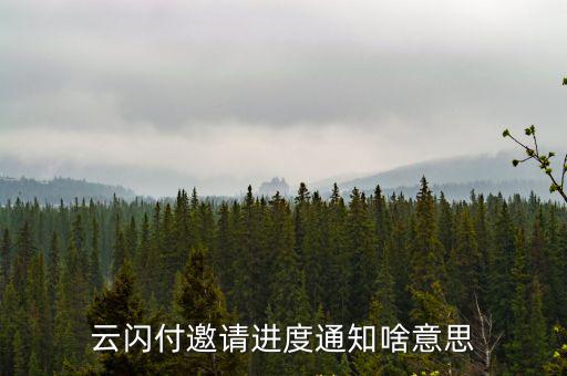 云閃付邀請進度通知啥意思