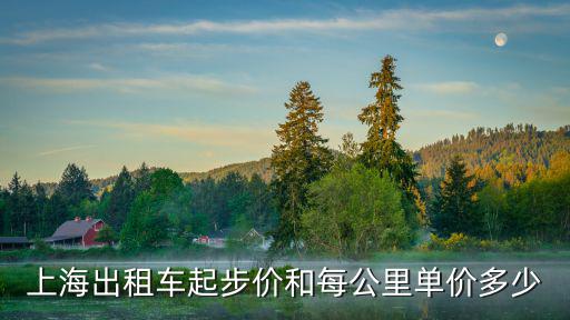 上海出租車起步價和每公里單價多少