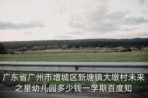 廣東省廣州市增城區新塘鎮大墩村未來之星幼兒園多少錢一學期百度知