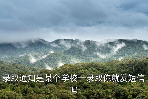 錄取通知是某個(gè)學(xué)校一錄取你就發(fā)短信嗎