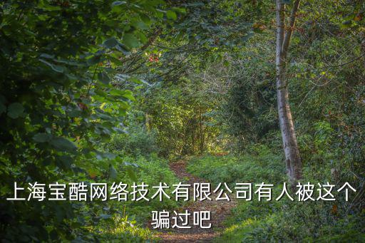 上海寶酷網絡技術有限公司有人被這個騙過吧