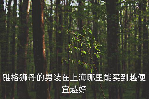 雅格獅丹的男裝在上海哪里能買到越便宜越好