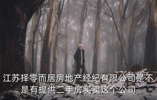 江蘇擇零而居房地產(chǎn)經(jīng)紀(jì)有限公司是不是有提供二手房買賣這個公司
