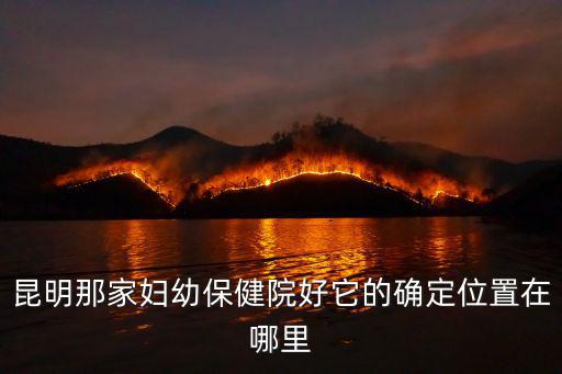 昆明那家婦幼保健院好它的確定位置在哪里