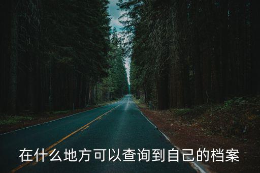 查詢個人檔案，在什么地方可以查詢到自己的檔案