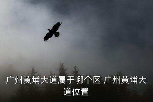 廣州黃埔大道屬于哪個區 廣州黃埔大道位置