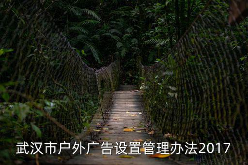 武漢市戶外廣告設置管理辦法2017
