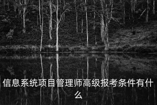 信息系統項目管理師高級報考條件有什么