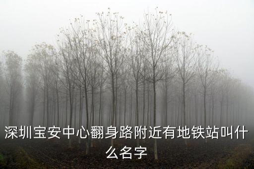 深圳寶安中心翻身路附近有地鐵站叫什么名字