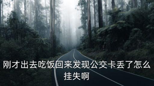 剛才出去吃飯回來發現公交卡丟了怎么掛失啊