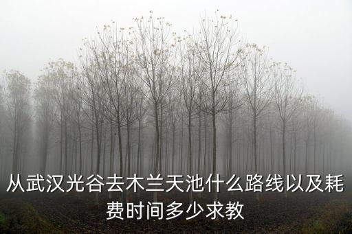 從武漢光谷去木蘭天池什么路線以及耗費時間多少求教