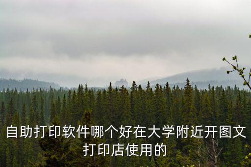 自助打印軟件哪個好在大學(xué)附近開圖文打印店使用的