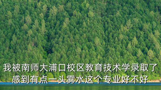 我被南師大浦口校區教育技術學錄取了感到有點一頭霧水這個專業好不好