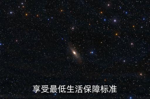 享受最低生活保障標準