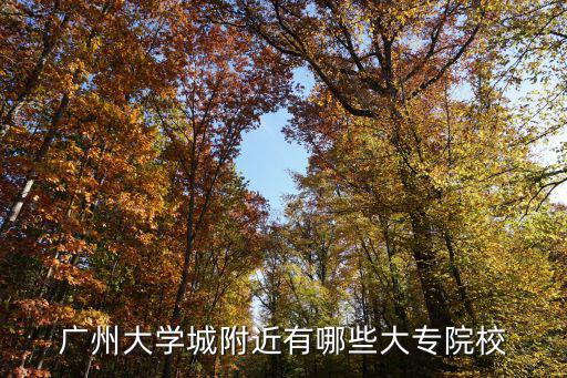 廣州大學城附近有哪些大專院校