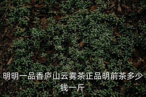 明明一品香廬山云霧茶正品明前茶多少錢一斤