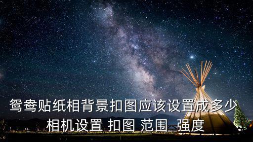 鴛鴦貼紙相背景扣圖應(yīng)該設(shè)置成多少 相機(jī)設(shè)置 扣圖 范圍  強(qiáng)度