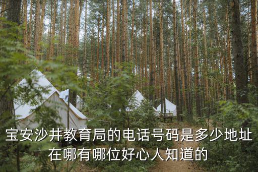 寶安沙井教育局的電話號碼是多少地址在哪有哪位好心人知道的