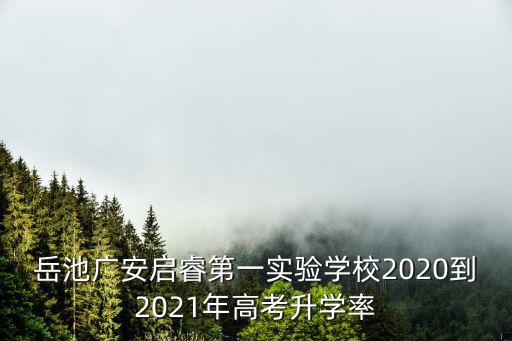 岳池廣安啟睿第一實驗學校2020到2021年高考升學率