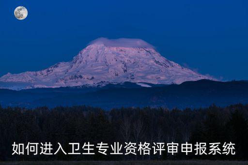 如何進入衛生專業資格評審申報系統