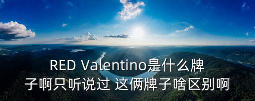 RED Valentino是什么牌子啊只聽說過 這倆牌子啥區(qū)別啊
