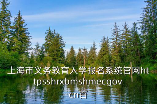 上海市義務(wù)教育入學(xué)報(bào)名系統(tǒng)官網(wǎng)httpsshrxbmshmecgovcn百