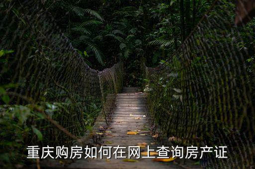 重慶購房如何在網(wǎng)上查詢房產(chǎn)證