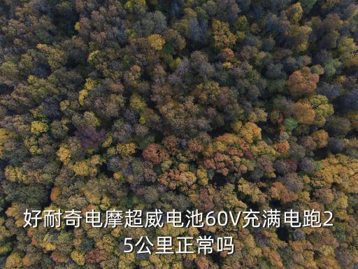 好耐奇電摩超威電池60V充滿電跑25公里正常嗎