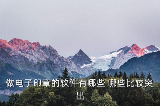 做電子印章的軟件有哪些 哪些比較突出