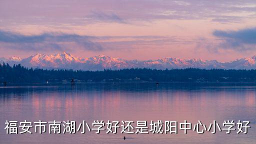 福安市南湖小學好還是城陽中心小學好