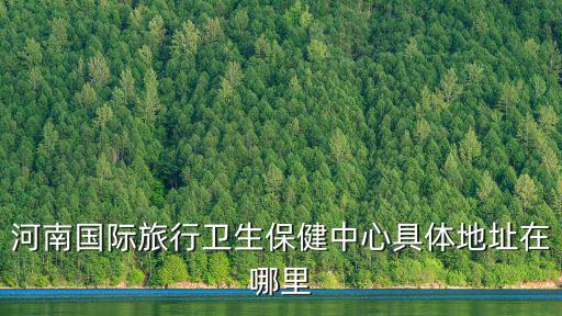 河南國際旅行衛生保健中心具體地址在哪里
