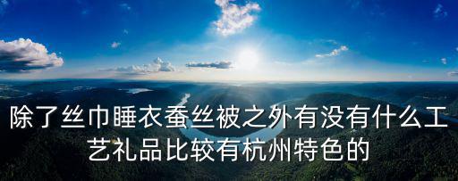 除了絲巾睡衣蠶絲被之外有沒有什么工藝禮品比較有杭州特色的
