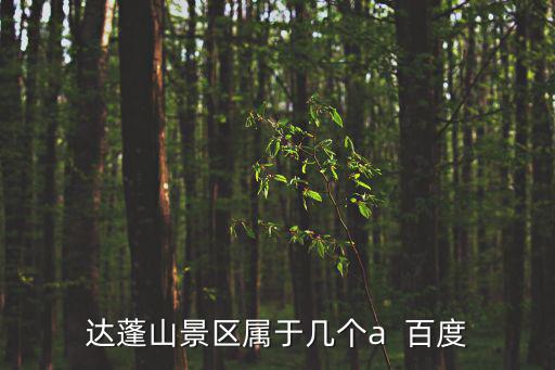 達(dá)蓬山景區(qū)屬于幾個a  百度