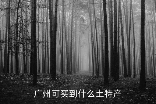廣州可買到什么土特產(chǎn)
