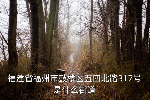 福建省福州市鼓樓區(qū)五四北路317號是什么街道
