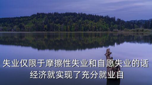 失業僅限于摩擦性失業和自愿失業的話 經濟就實現了充分就業自