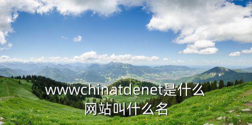 wwwchinatdenet是什么網(wǎng)站叫什么名