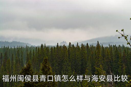福州閩侯縣青口鎮怎么樣與海安縣比較