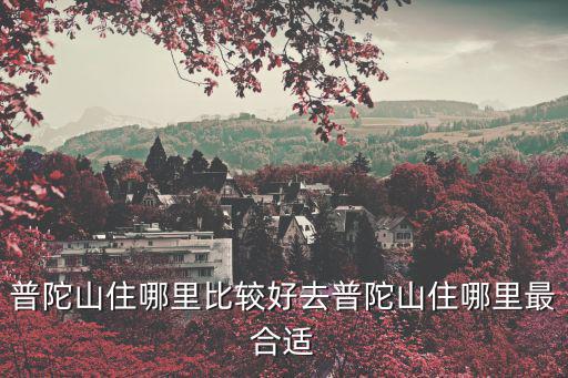 普陀山住哪里比較好去普陀山住哪里最合適