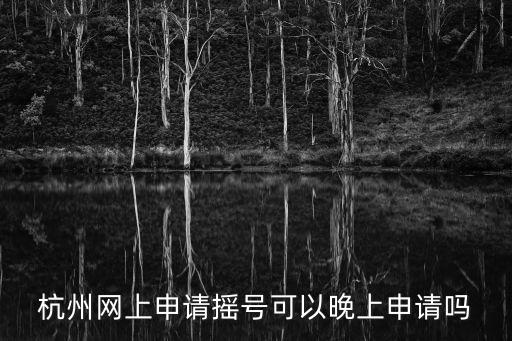 杭州搖號(hào)申請(qǐng)，杭州網(wǎng)上申請(qǐng)搖號(hào)可以晚上申請(qǐng)嗎