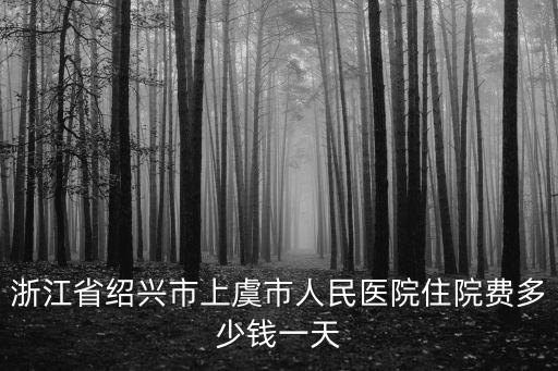 浙江省紹興市上虞市人民醫院住院費多少錢一天