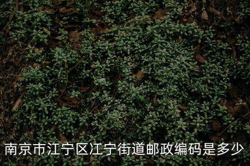 南京市江寧區冮寧街道郵政編碼是多少