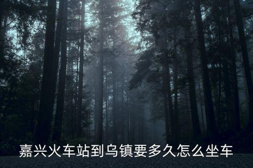 嘉興火車站到烏鎮(zhèn)要多久怎么坐車