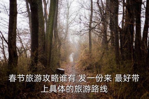 春節旅游攻略誰有 發一份來 最好帶上具體的旅游路線