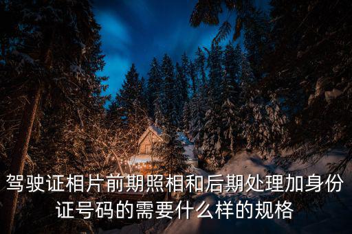 駕駛證相片前期照相和后期處理加身份證號碼的需要什么樣的規(guī)格