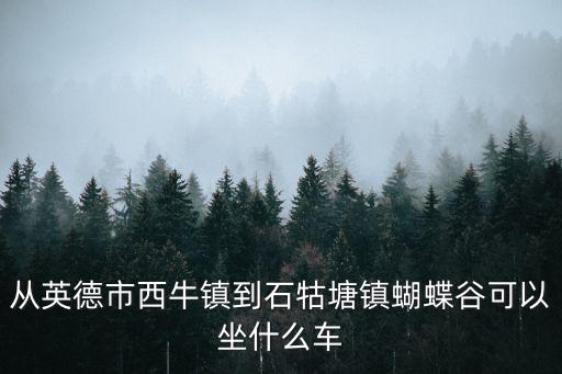 從英德市西牛鎮到石牯塘鎮蝴蝶谷可以坐什么車