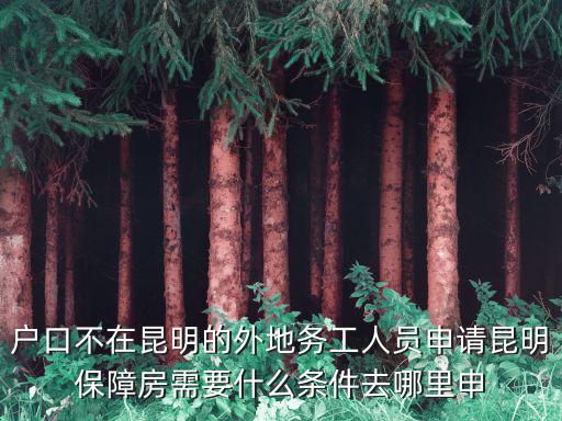戶口不在昆明的外地務(wù)工人員申請昆明保障房需要什么條件去哪里申