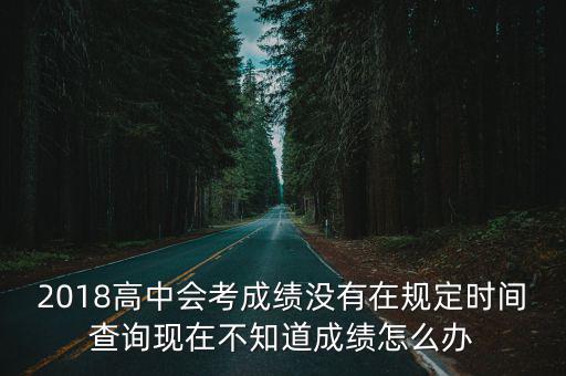 2018高中會考成績沒有在規定時間查詢現在不知道成績怎么辦